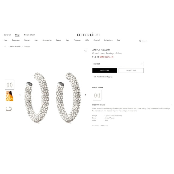 Aminah Muaddi Cameron Hoop Earrings - Picture 8 of 16